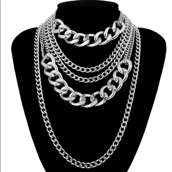 Multi Layer Chunky Necklace - Picture 2 of 4